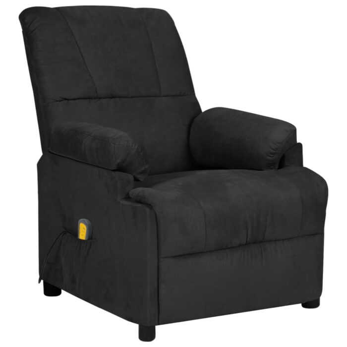 Fauteuil de massage noir tissu microfibre – Image 1