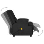 Fauteuil de massage noir tissu microfibre – Image 3