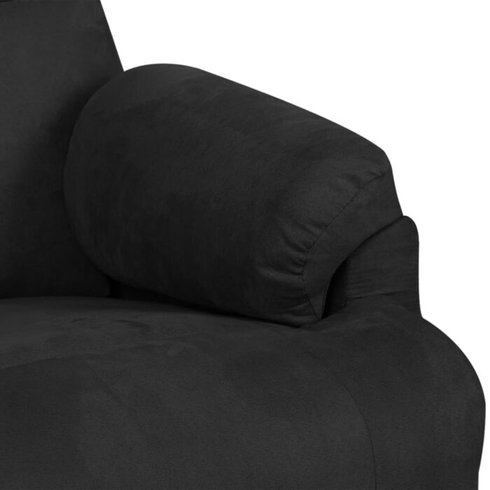 Fauteuil de massage noir tissu microfibre – Image 5