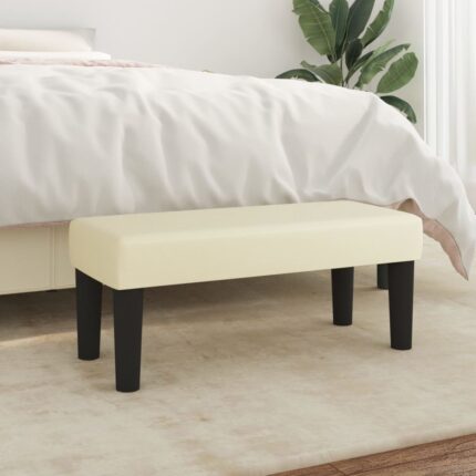 Banc Crème 70x30x30 cm Similicuir