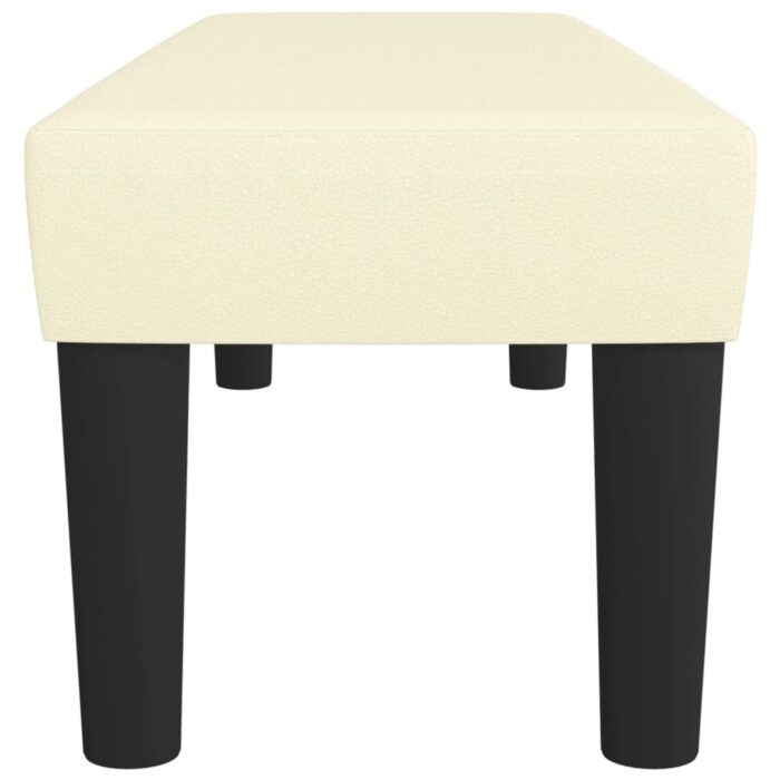 Banc Crème 100x30x30 cm Similicuir – Image 2