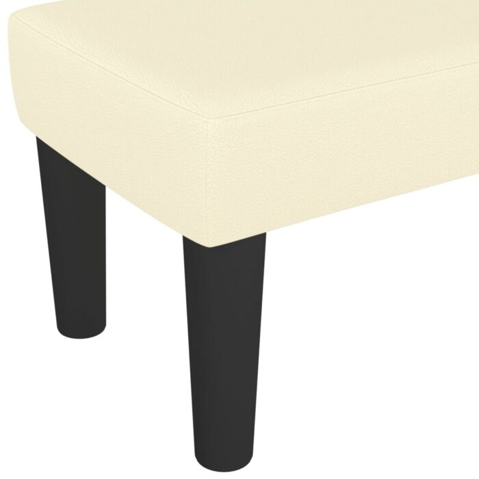 Banc Crème 100x30x30 cm Similicuir – Image 3