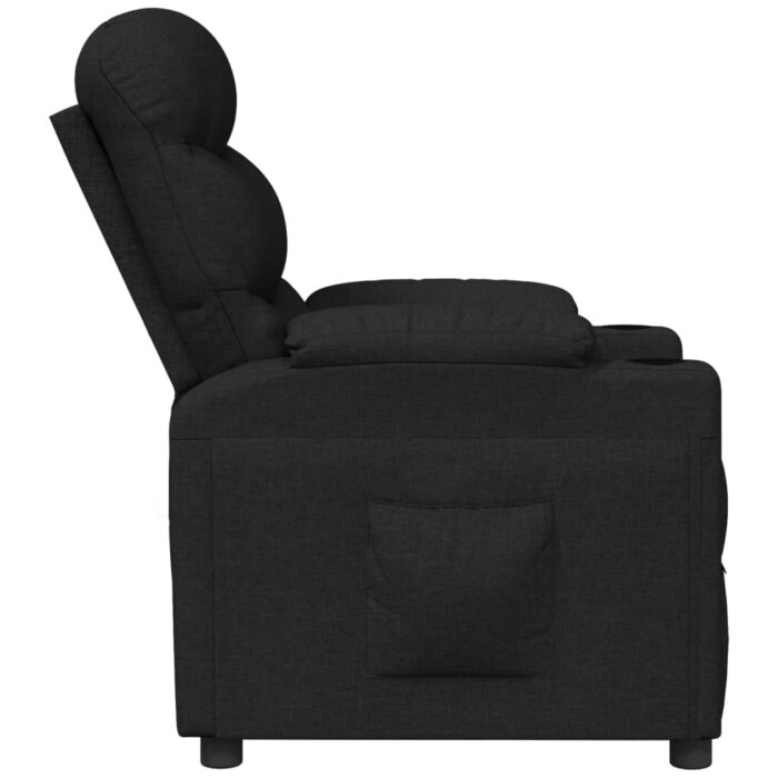 Fauteuil inclinable Noir Tissu – Image 2