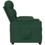 Fauteuil inclinable Vert foncé Tissu – Image 2