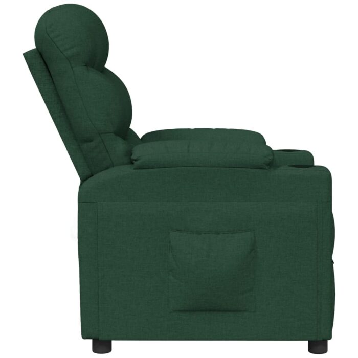Fauteuil inclinable Vert foncé Tissu – Image 2
