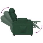 Fauteuil inclinable Vert foncé Tissu – Image 4