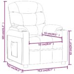 Fauteuil inclinable Vert foncé Tissu – Image 7