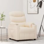 Fauteuil inclinable Crème Tissu