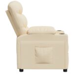 Fauteuil inclinable Crème Tissu – Image 2