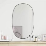 Miroir mural Noir 80x50 cm