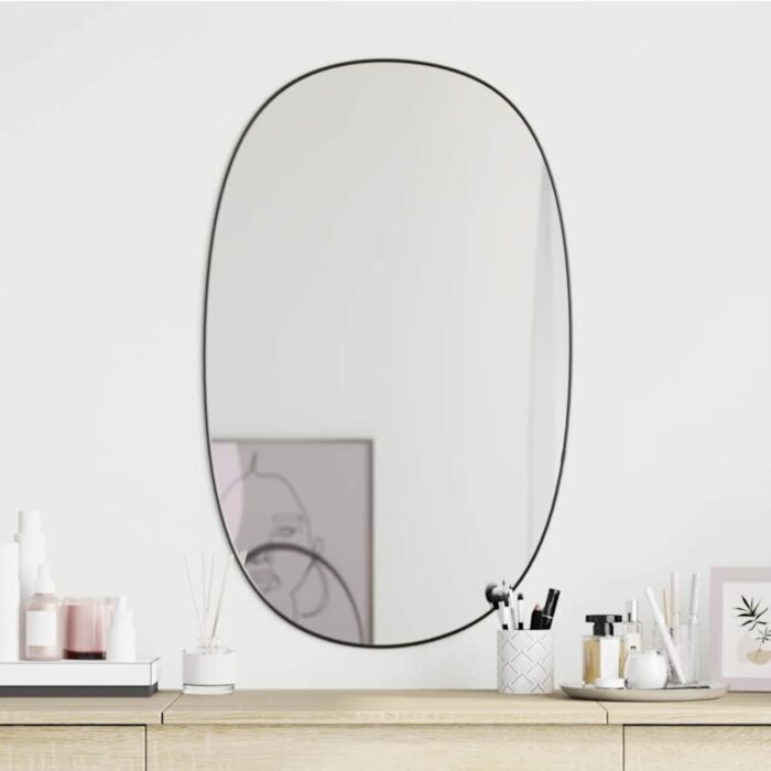 Miroir mural Noir 80x50 cm – Image 1