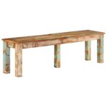 Banc 160x35x46 cm bois de récupération massif – Image 8
