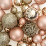 Ensemble de boules de Noël 111 pièces doré rose polystyrène – Image 8