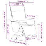 Fauteuil inclinable avec repose-pieds crème similicuir – Image 7