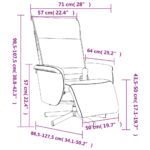 Fauteuil inclinable de massage et repose-pieds crème similicuir – Image 9