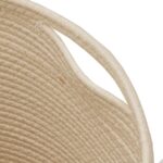 Panier de rangement avec couvercle noir et beige Ø37x50cm coton – Image 5