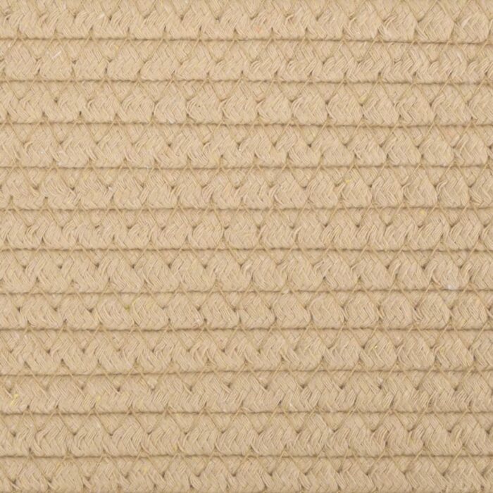 Panier de rangement avec couvercle noir et beige Ø37x50cm coton – Image 7