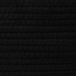 Panier de rangement avec couvercle noir et beige Ø37x50cm coton – Image 8