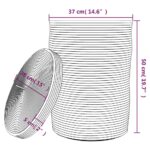 Panier de rangement avec couvercle noir et beige Ø37x50cm coton – Image 9