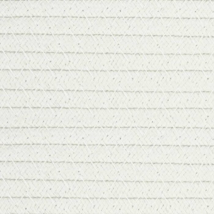 Panier de rangement et couvercle marron et blanc Ø37x50cm coton – Image 7