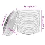 Panier de rangement et couvercle marron et blanc Ø40x35cm coton – Image 8