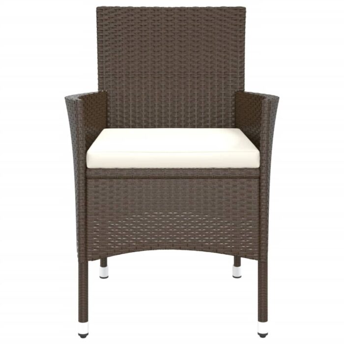 Lot de 2 chaises de jardin avec coussins en polyrotin marron (Royaume-Uni, Irlande, Finlande et Norvège uniquement) – Image 2