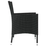 Lot de 2 chaises de jardin avec coussins en polyrotin noir (Royaume-Uni, Irlande, Finlande et Norvège uniquement) – Image 3