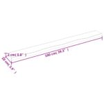 Étagère Murale Chêne Massif Bord Vif 100 cm – Image 5
