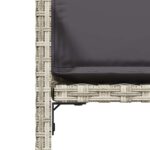 Chaises de jardin avec coussins lot de 4 gris clair poly rotin – Image 7