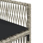 Chaises de jardin avec coussins lot de 4 gris clair poly rotin – Image 8