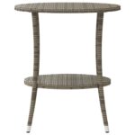 Lot de 2 chaises de jardin inclinables avec Table en résine tressée grise – Image 5