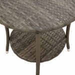 Lot de 2 chaises de jardin inclinables avec Table en résine tressée grise – Image 8