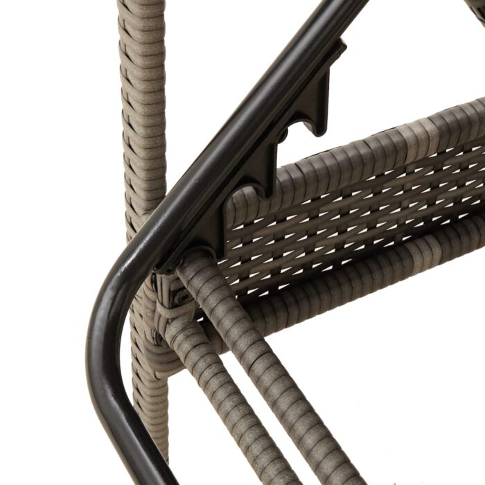 Chaise longue avec coussin Gris 63 x 200 x 81 cm Résine tressée (États-Unis uniquement) – Image 6