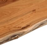 Comptoir de salle de bain 110x60x3,8 cm rectangulaire acacia – Image 4