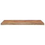 Comptoir de salle de bain 140x60x3,8 cm rectangulaire acacia – Image 2