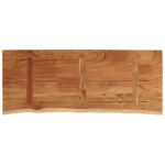 Comptoir de salle de bain 140x60x3,8 cm rectangulaire acacia – Image 3