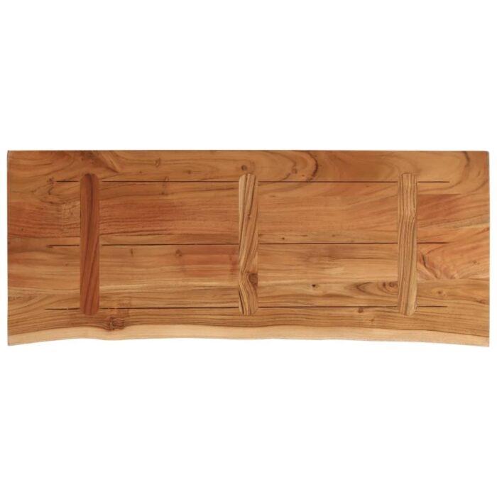 Comptoir de salle de bain 140x60x3,8 cm rectangulaire acacia – Image 3