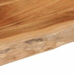 Comptoir de salle de bain 140x60x3,8 cm rectangulaire acacia – Image 4