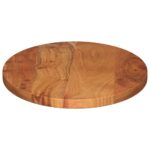 Dessus de table 80x40x3,8 cm ovale bois massif d'acacia – Image 3