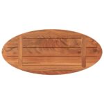 Dessus de table 80x40x3,8 cm ovale bois massif d'acacia – Image 4