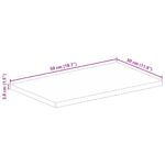 Dessus de table 50x30x3,8 cm rectangulaire bois massif d'acacia – Image 8