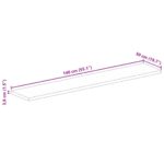 Dessus de table 140x50x3,8cm rectangulaire bois massif récupéré – Image 8