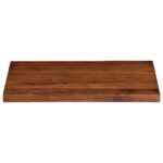 Dessus de table 80x60x3,8 cm rectangulaire bois massif récupéré – Image 2