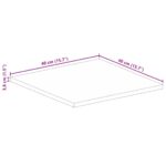 Dessus de table 40x40x3,8 cm carré bois massif manguier – Image 8