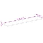 Dessus de table 140x40x2,5cm rectangulaire bois massif manguier – Image 8