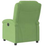 Fauteuil inclinable vert clair velours – Image 3