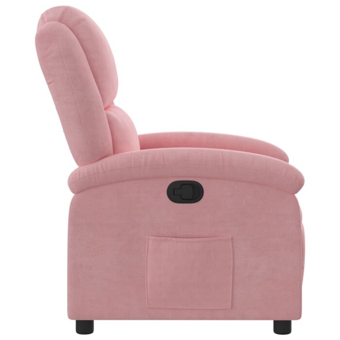 Fauteuil inclinable Rose Velours – Image 2