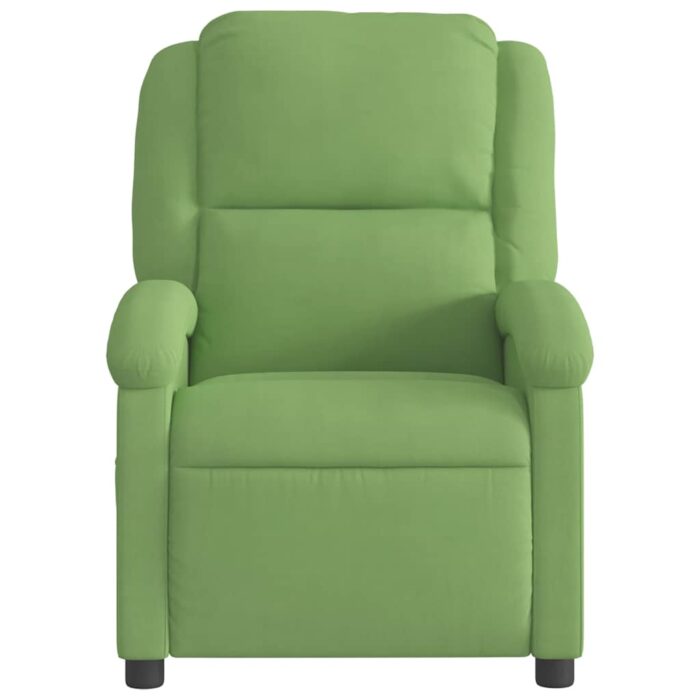 Fauteuil de massage inclinable vert clair velours – Image 2