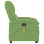 Fauteuil de massage inclinable vert clair velours – Image 3