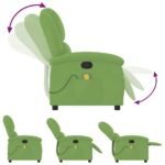 Fauteuil de massage inclinable vert clair velours – Image 5